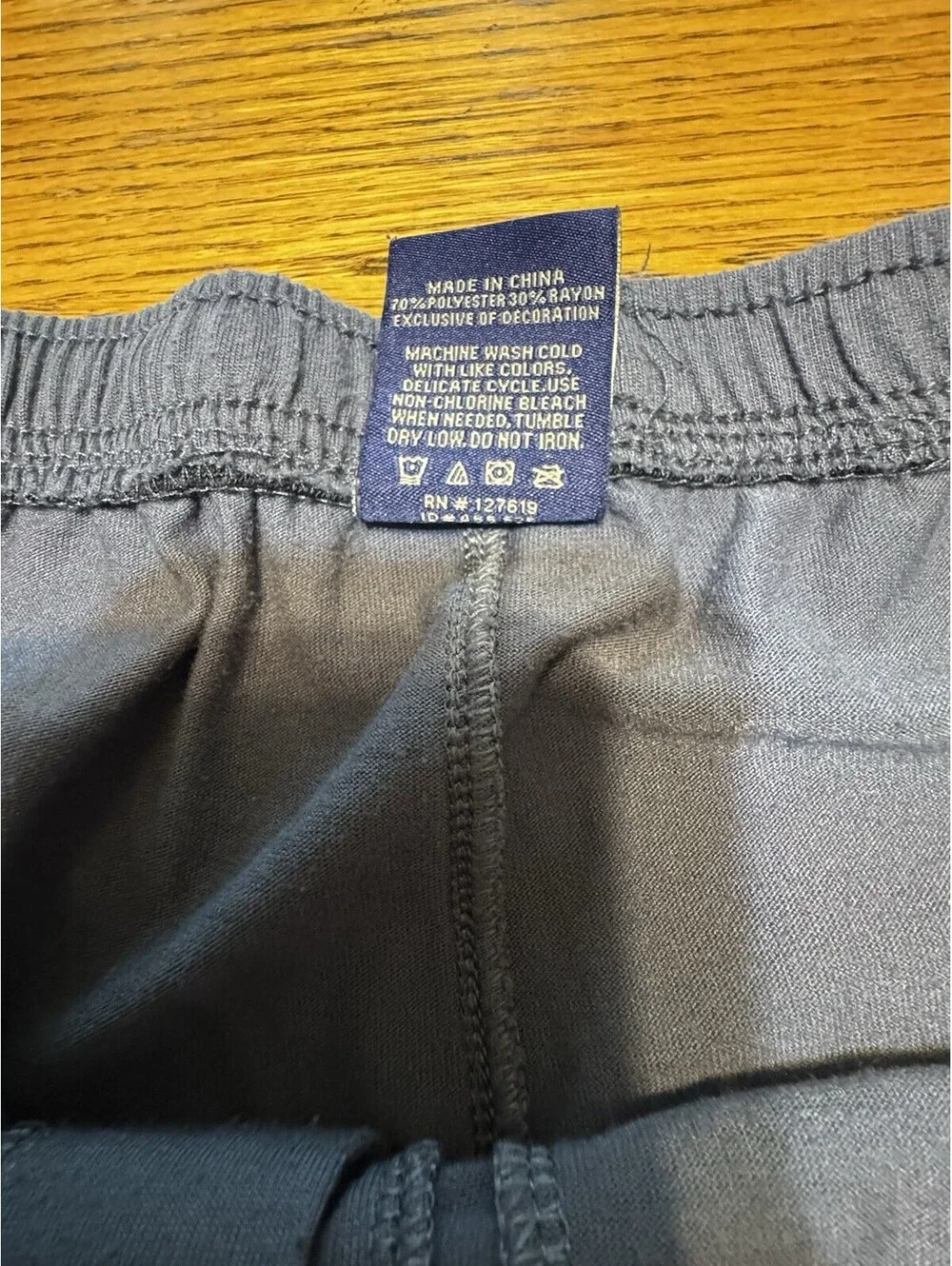 U.S. Polo Assn Pajama Pants Mens L Gray Solid Drawstring Logo Lightweight